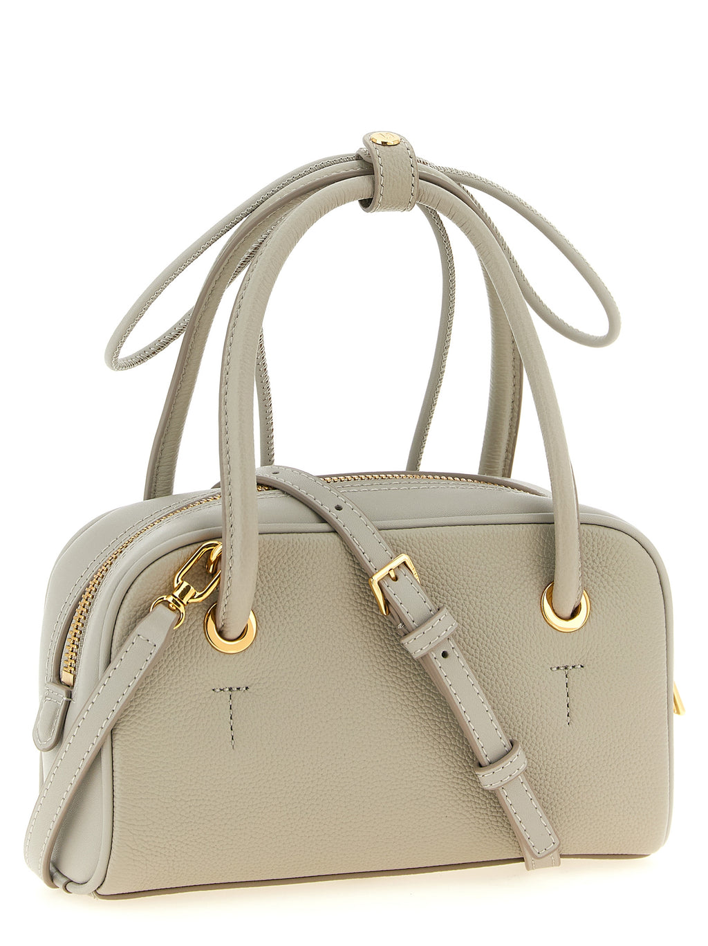 Furla Graue Kalbsleder-Handtasche