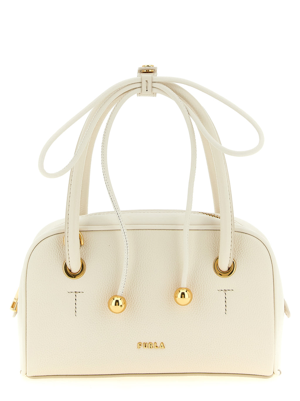 Furla Weiße Kalbsleder-Handtasche