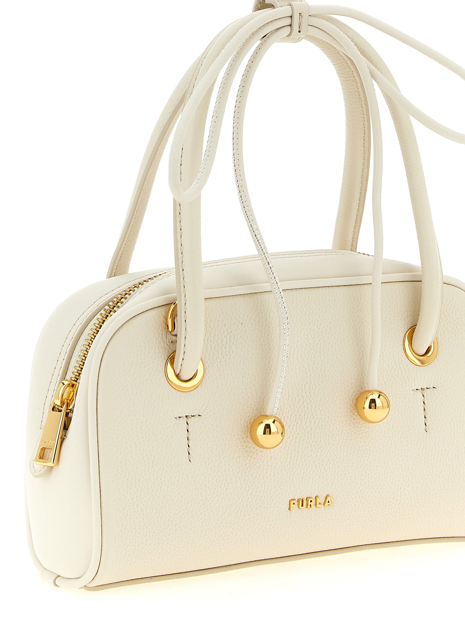 Furla Weiße Kalbsleder-Handtasche