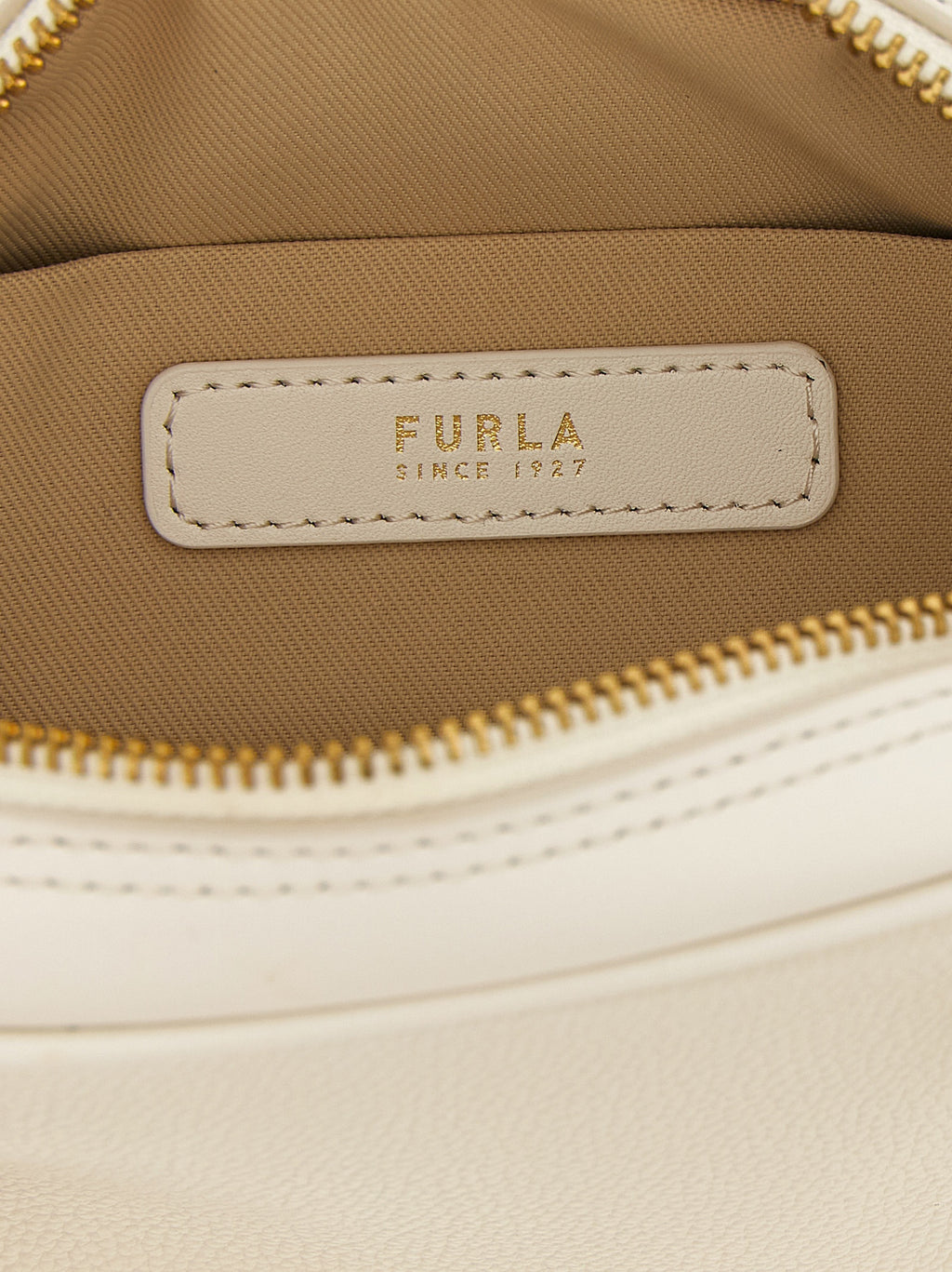 Furla Weiße Kalbsleder-Handtasche