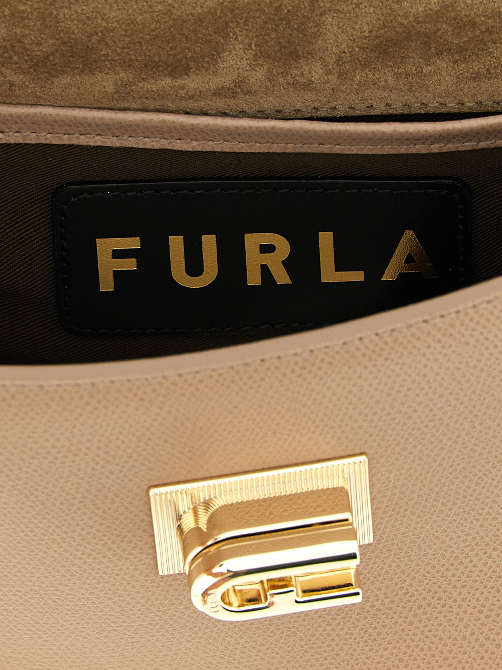 Furla Beige Kalbsleder Umhängetasche