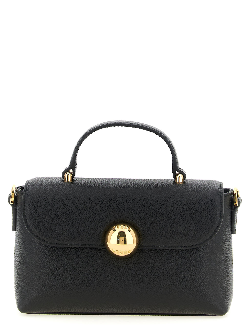 Furla Schwarze Kalbsleder-Handtasche
