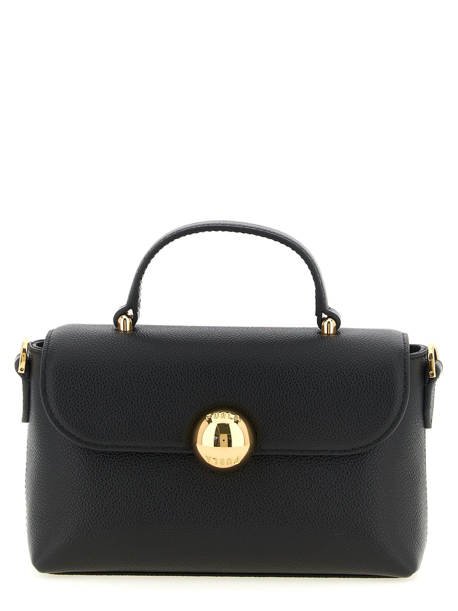 Furla Schwarze Kalbsleder-Handtasche