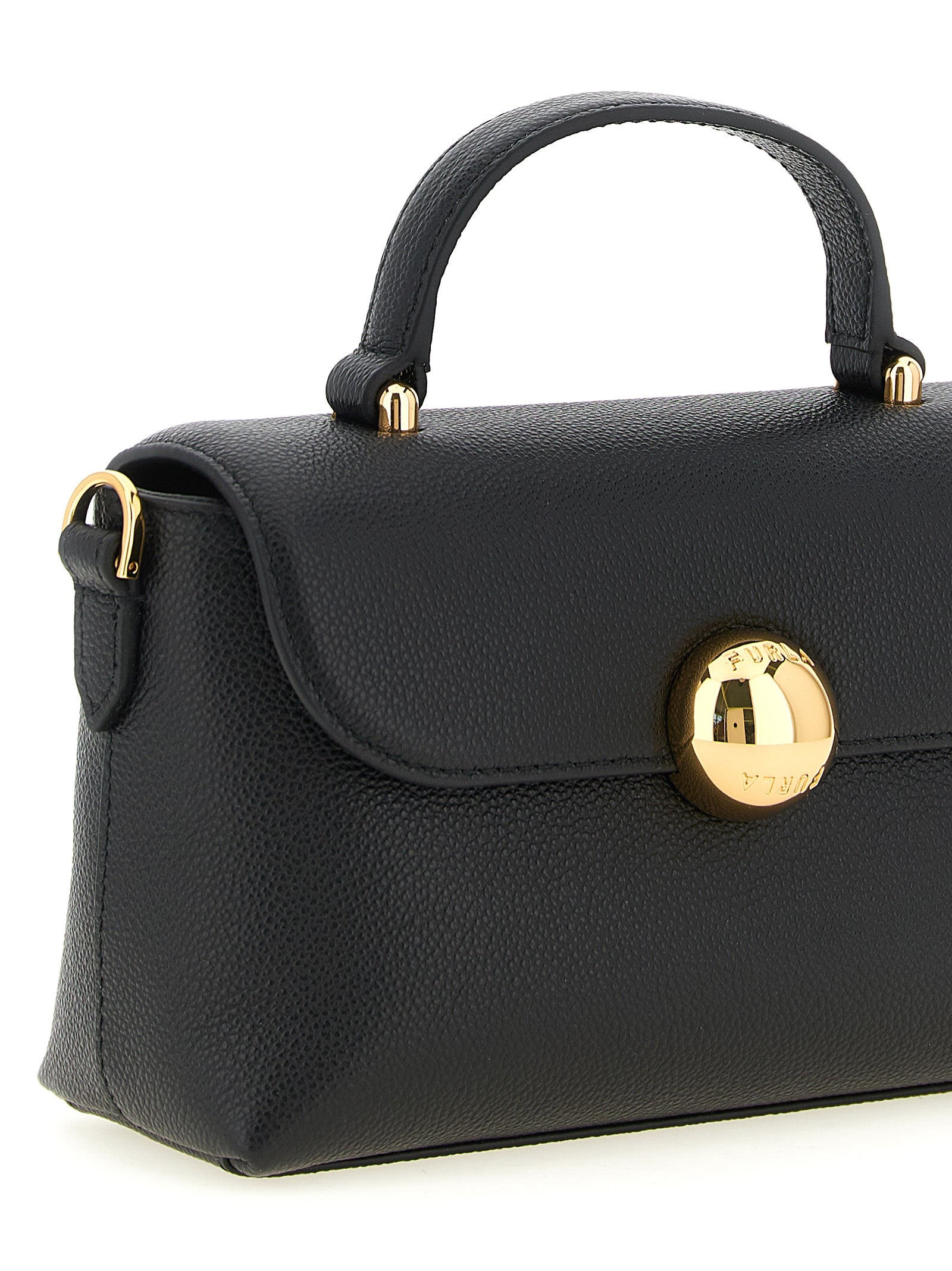 Furla Schwarze Kalbsleder-Handtasche