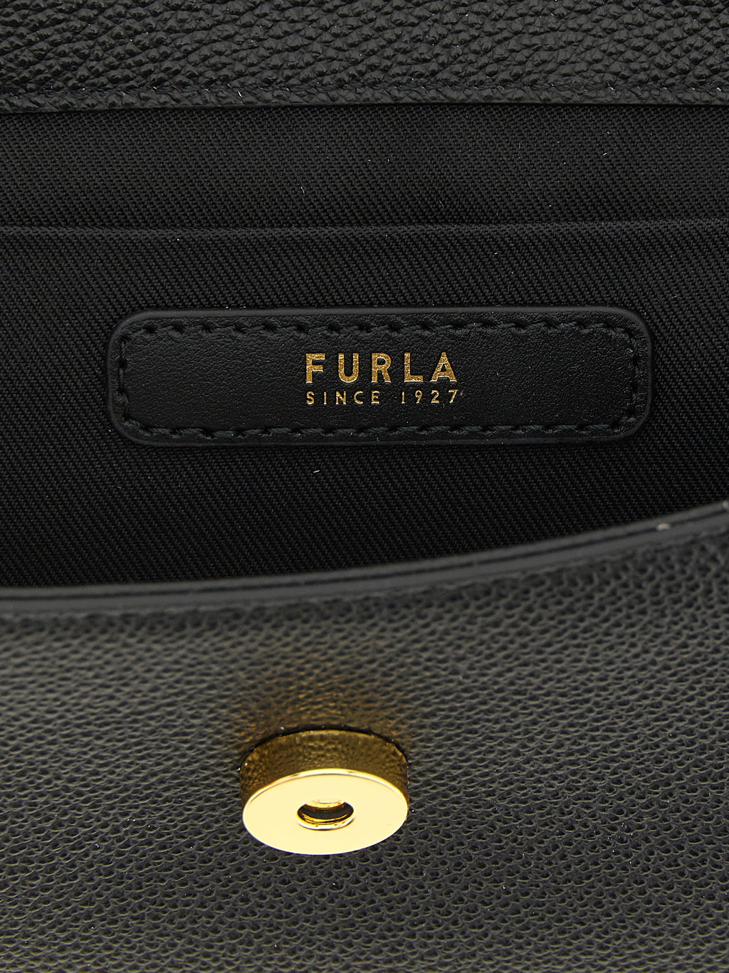Furla Schwarze Kalbsleder-Handtasche