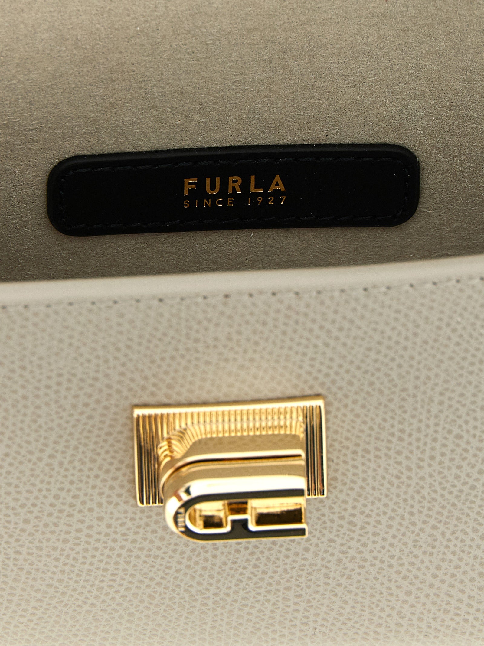 Furla Graue Kalbsleder Umhängetasche