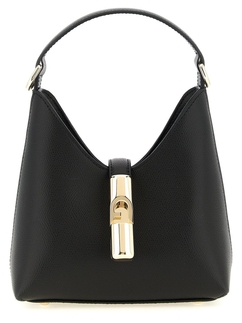 Furla Schwarze Kalbsleder-Handtasche