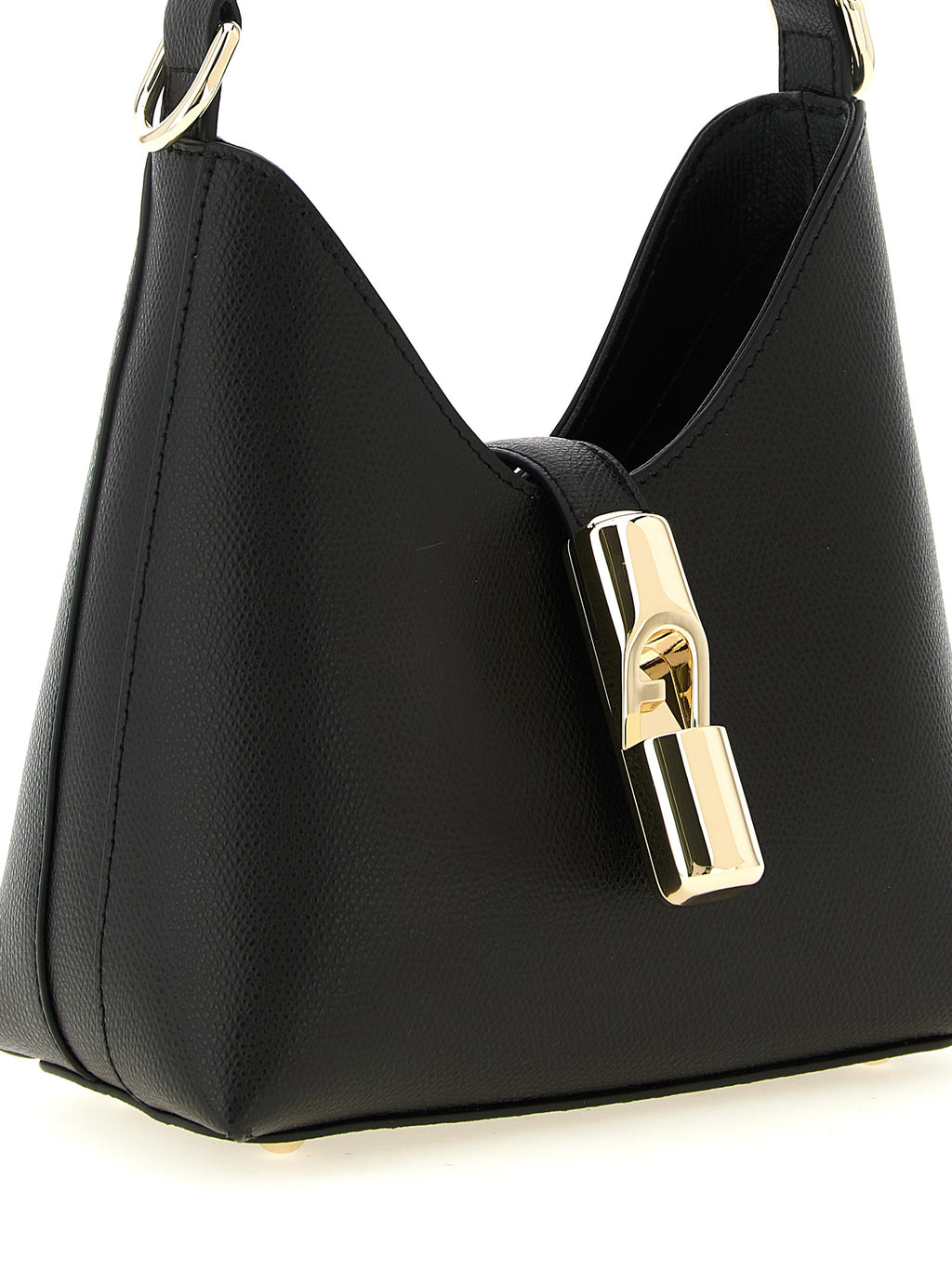 Furla Schwarze Kalbsleder-Handtasche