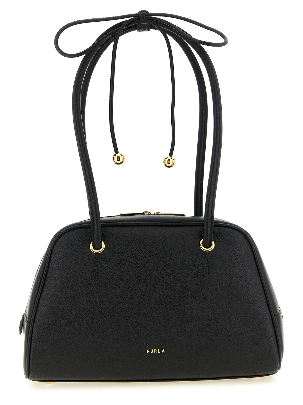 Furla Schwarze Kalbsleder-Handtasche