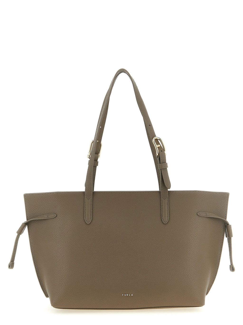 Furla Graue Kalbsleder-Tote Bag