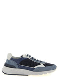 Brunello Cucinelli Blaue Sneaker aus Kalbsleder im Athletic-Stil