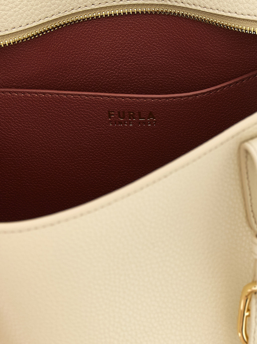Furla Weiße Kalbsleder-Tasche