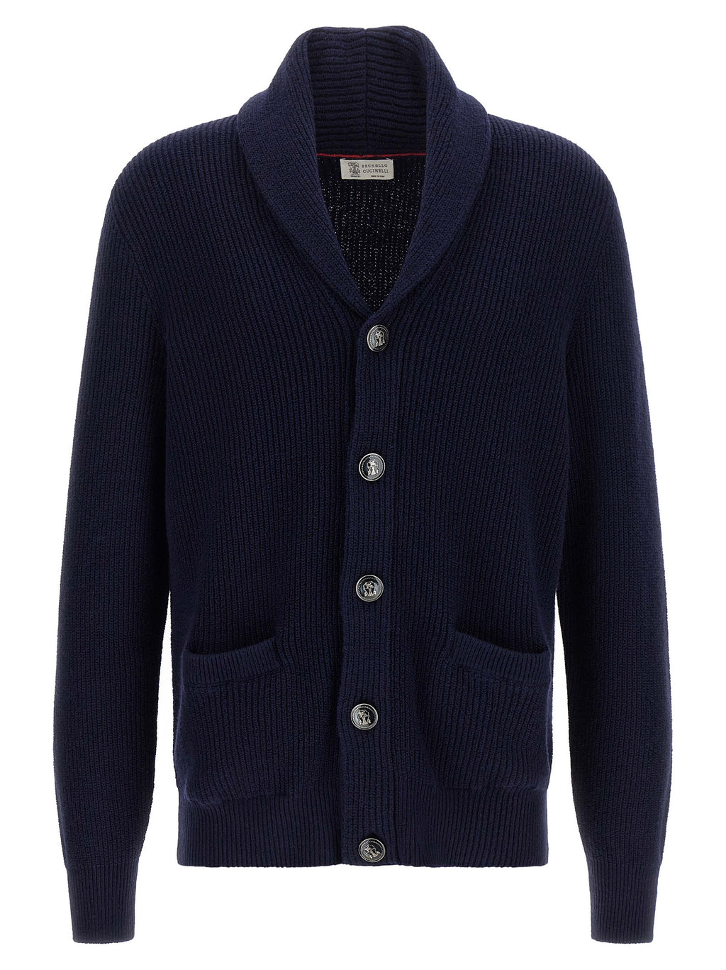 Brunello Cucinelli Blauer Baumwollcardigan