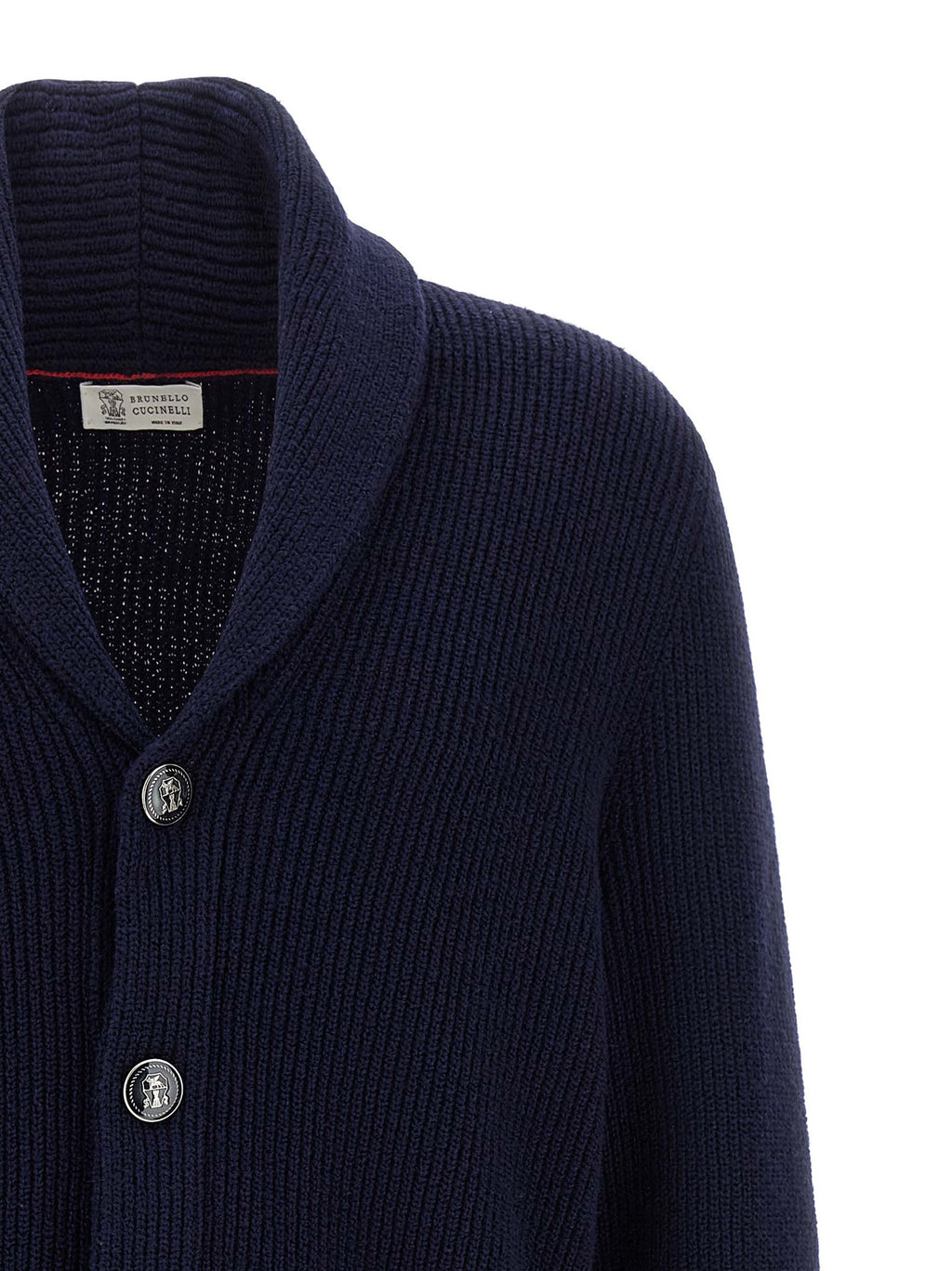 Brunello Cucinelli Blauer Baumwollcardigan