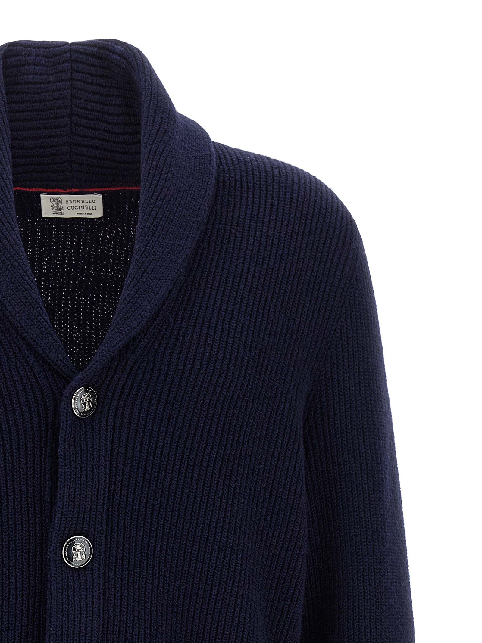 Brunello Cucinelli Blauer Baumwollcardigan