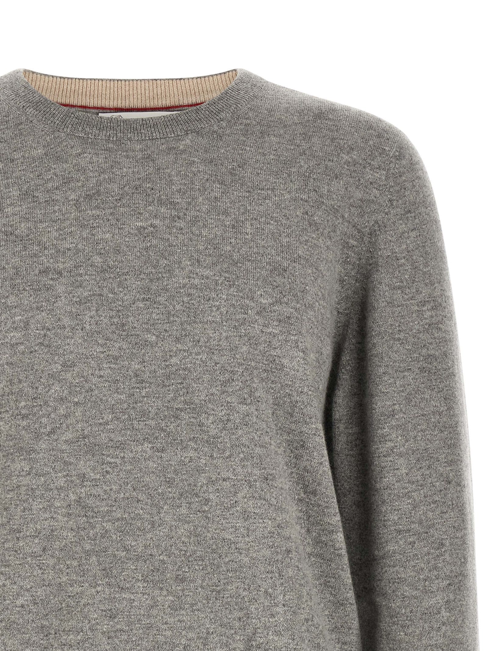 Brunello Cucinelli Grauer Kaschmir-Strickjacke