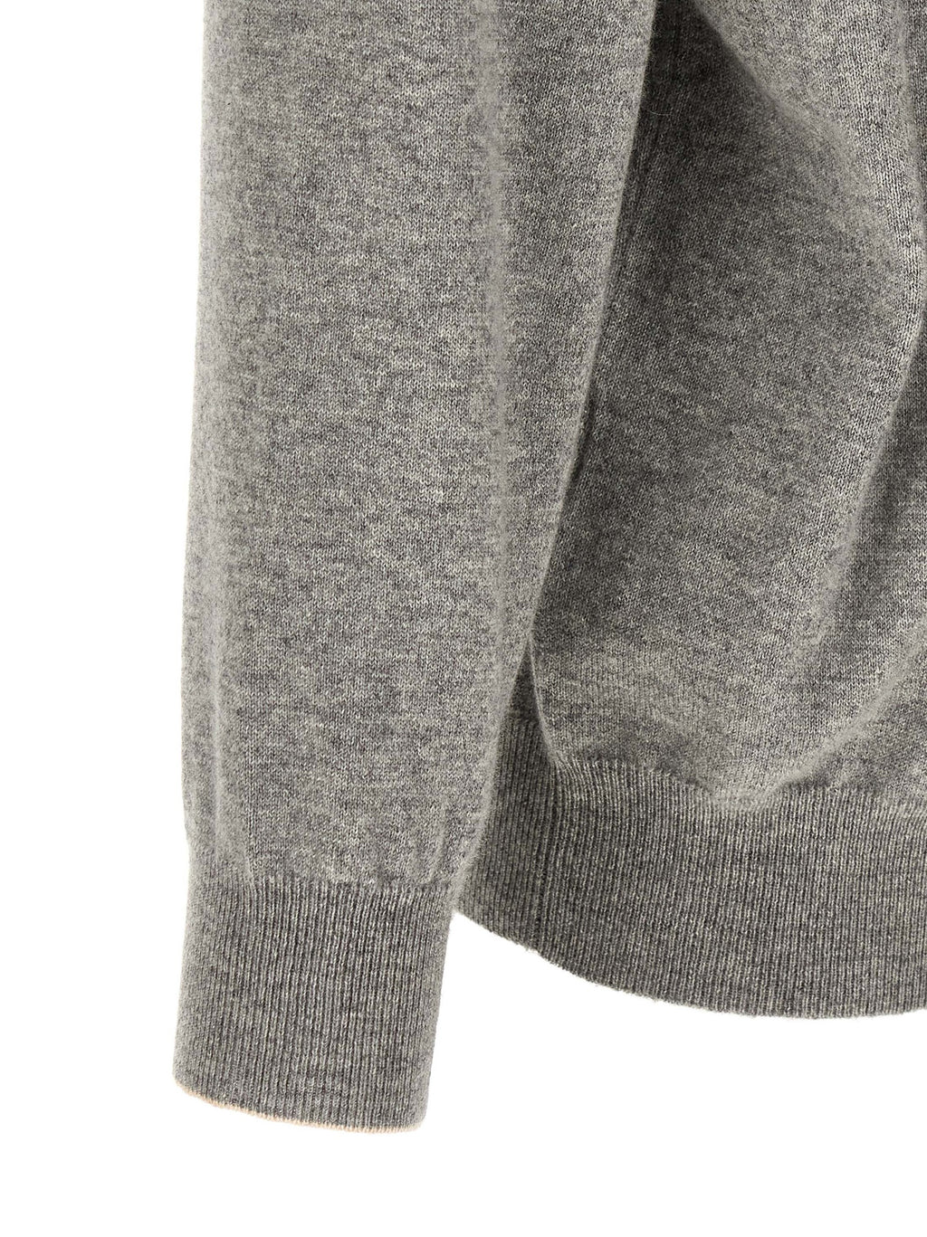 Brunello Cucinelli Grauer Kaschmir-Strickjacke