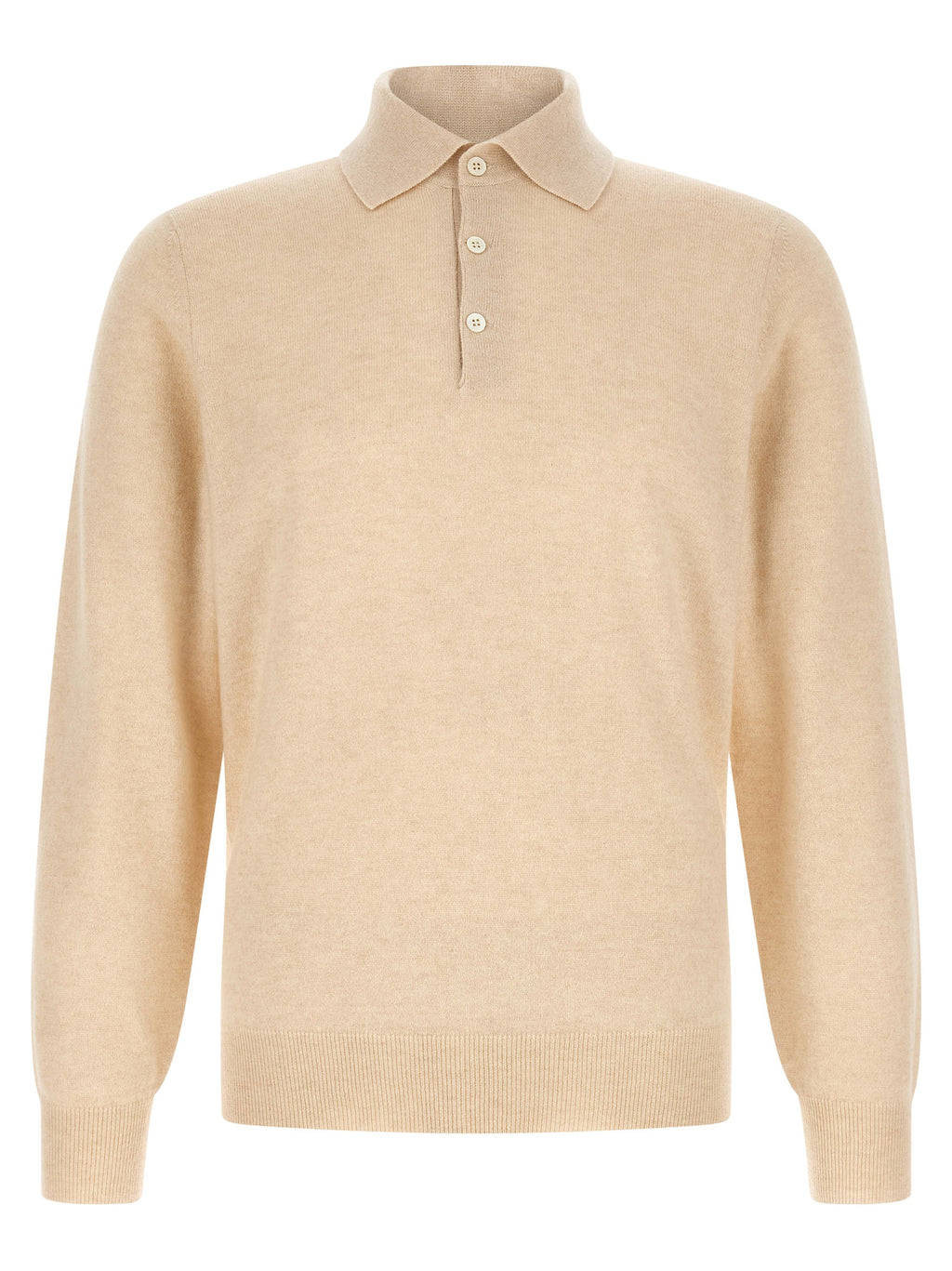 Brunello Cucinelli Beige Kaschmir-Poloshirt