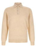 Brunello Cucinelli Beige Kaschmir-Poloshirt