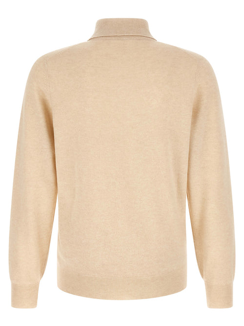 Brunello Cucinelli Beige Kaschmir-Poloshirt
