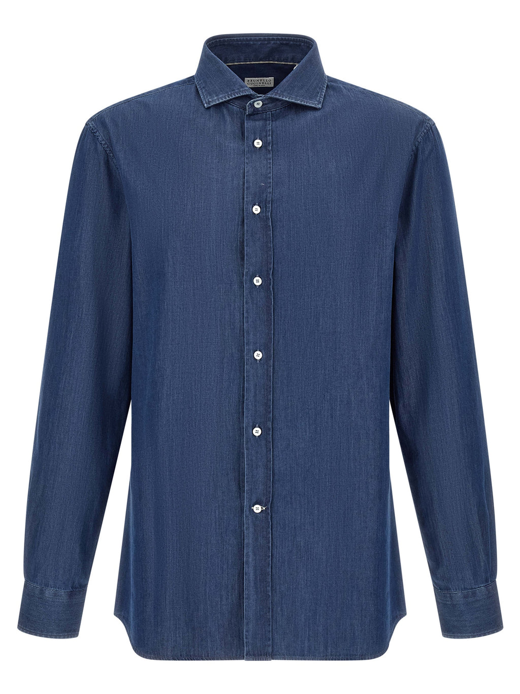Brunello Cucinelli Blaue Baumwollbluse