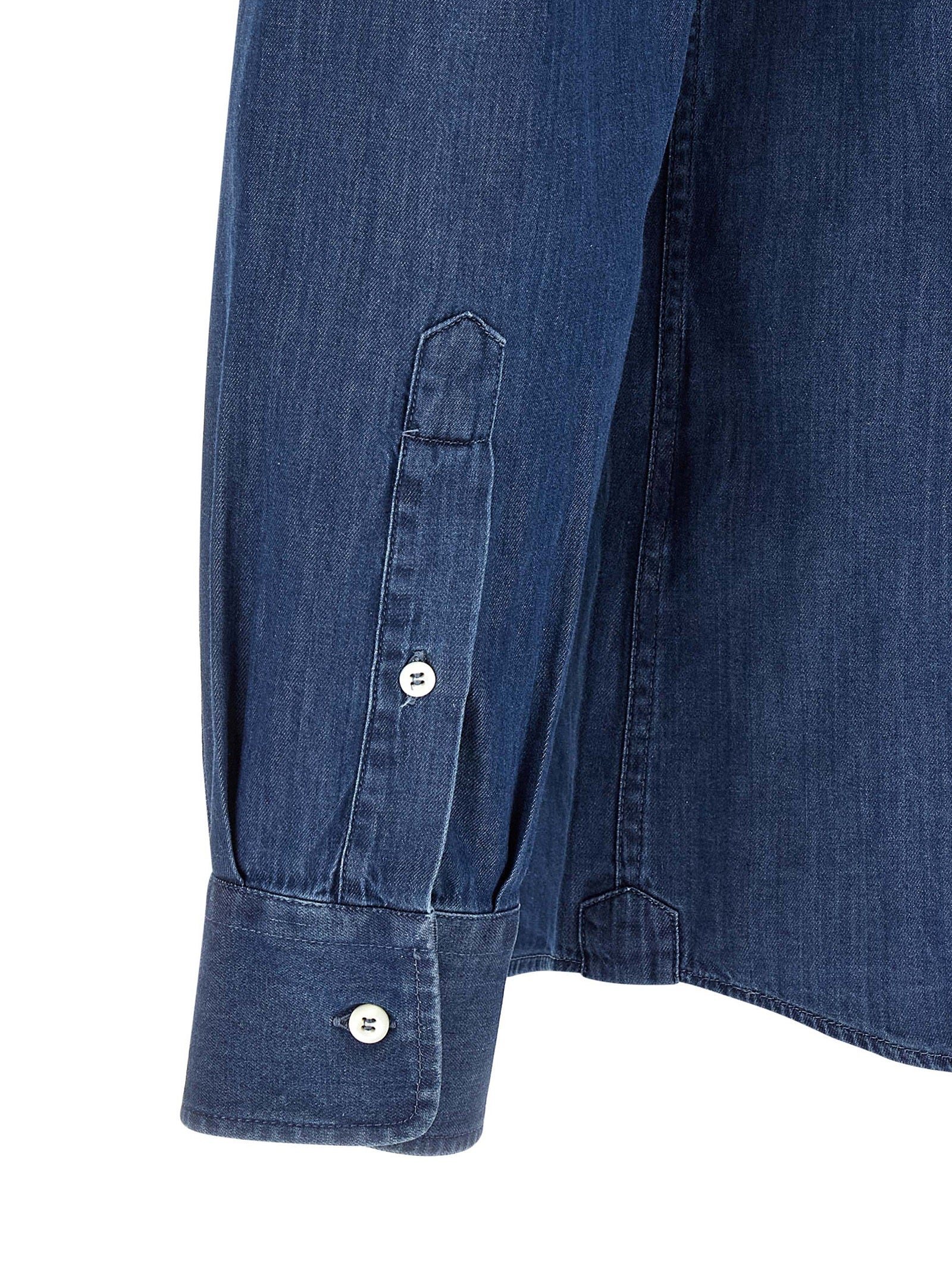 Brunello Cucinelli Blaue Baumwollbluse