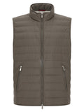 Brunello Cucinelli Ärmellose Zweifarbige Polyesterjacke