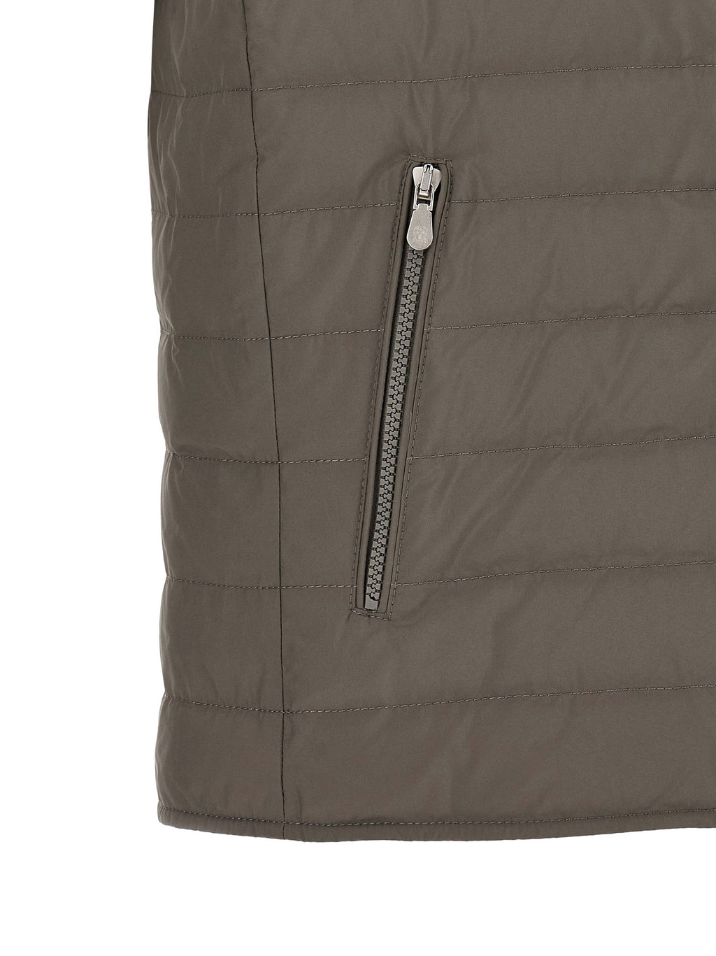 Brunello Cucinelli Ärmellose Zweifarbige Polyesterjacke