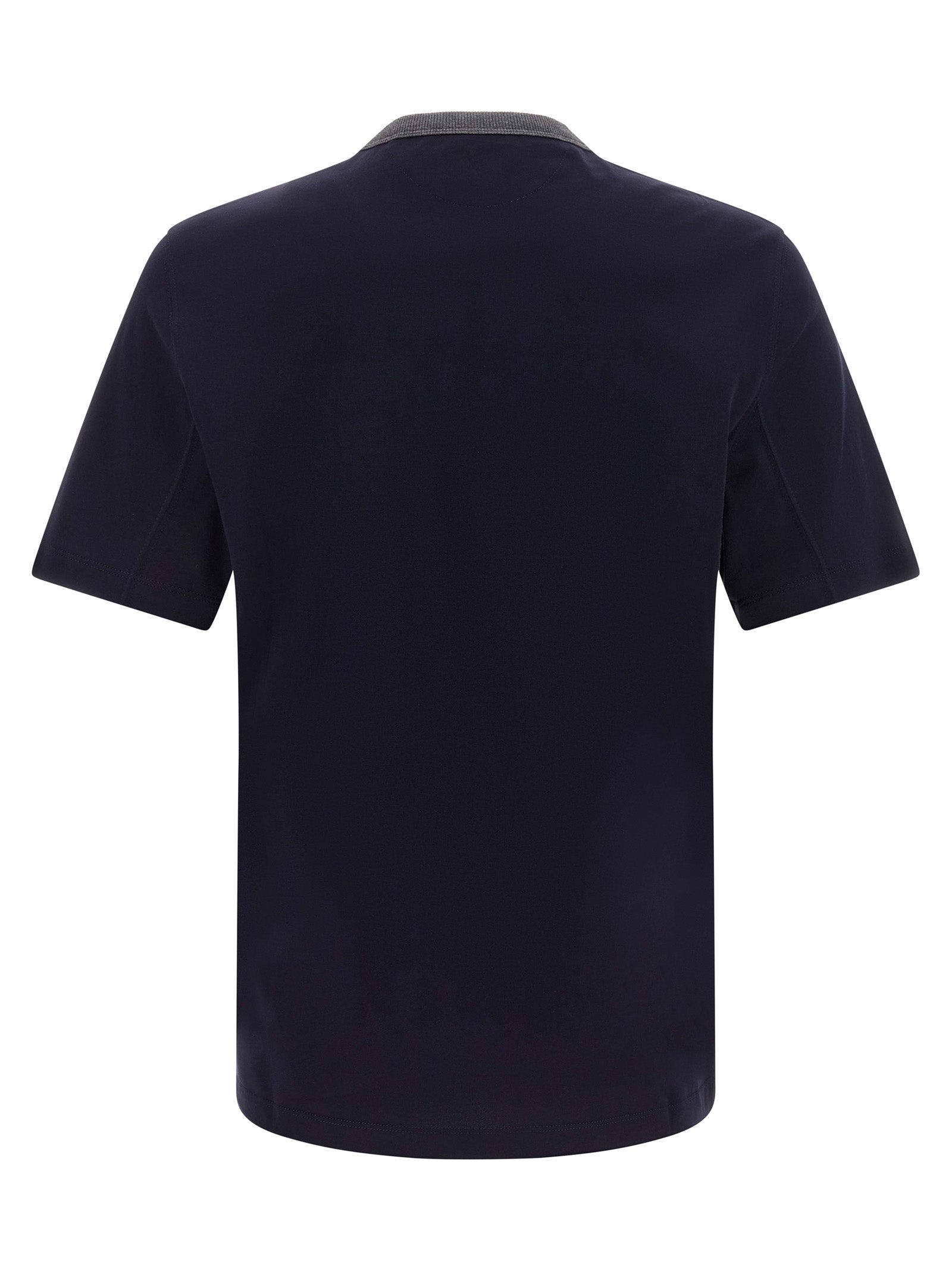 Brunello Cucinelli Blaues Baumwoll-T-Shirt