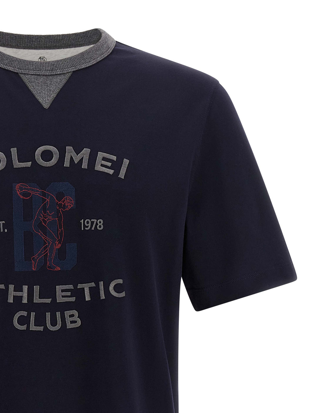 Brunello Cucinelli Blaues Baumwoll-T-Shirt