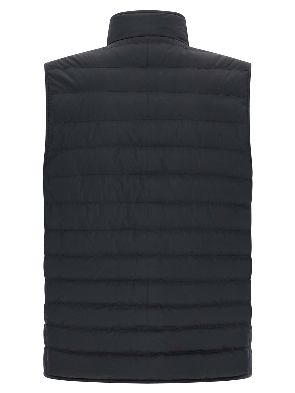 Brunello Cucinelli Ärmellose blaue Jacke aus Polyester