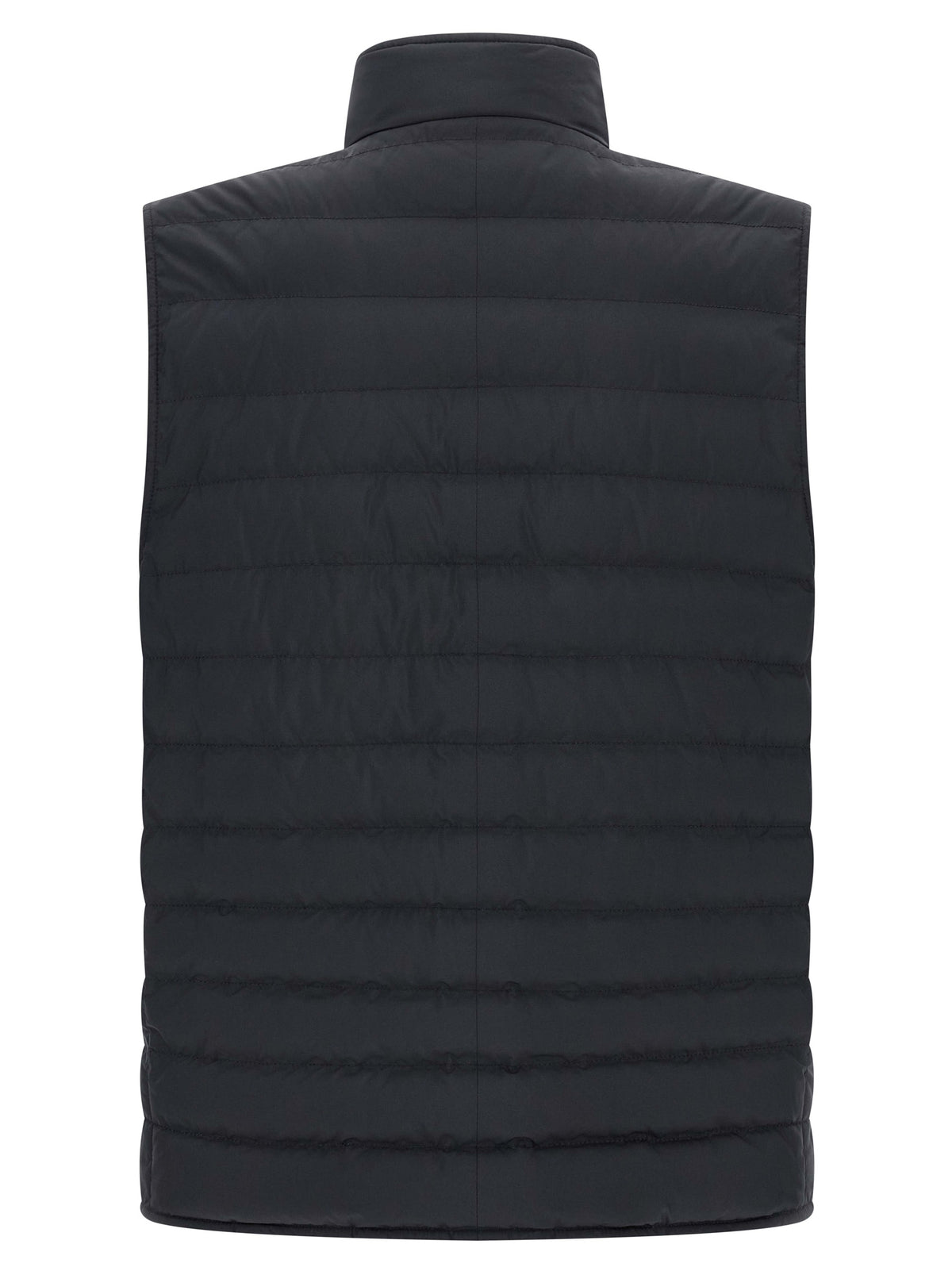 Brunello Cucinelli Ärmellose blaue Jacke aus Polyester
