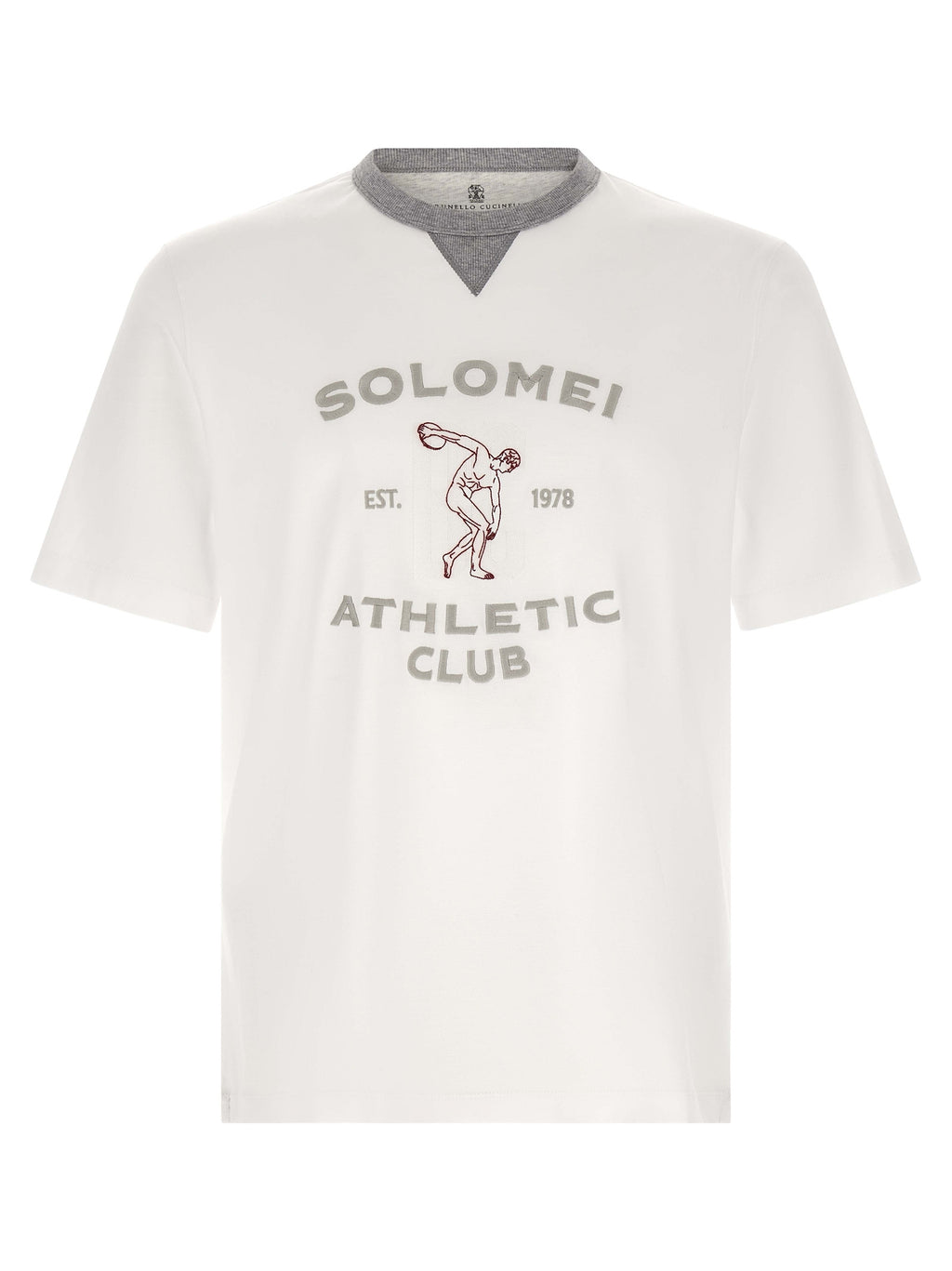 Brunello Cucinelli Weißes Baumwoll-T-Shirt