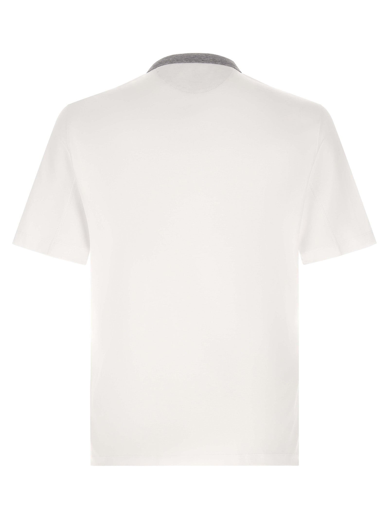 Brunello Cucinelli Weißes Baumwoll-T-Shirt