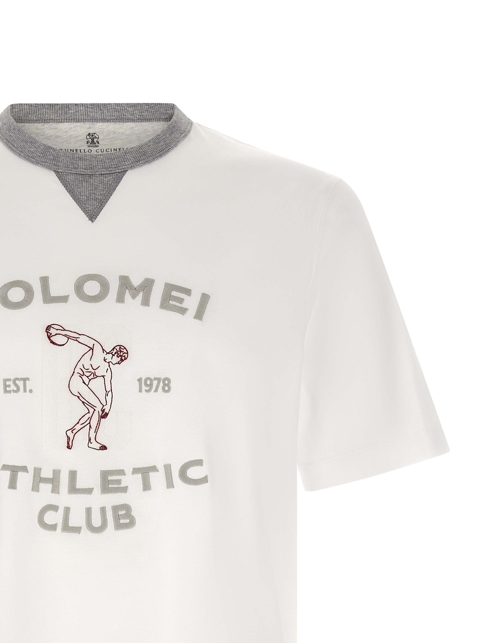 Brunello Cucinelli Weißes Baumwoll-T-Shirt