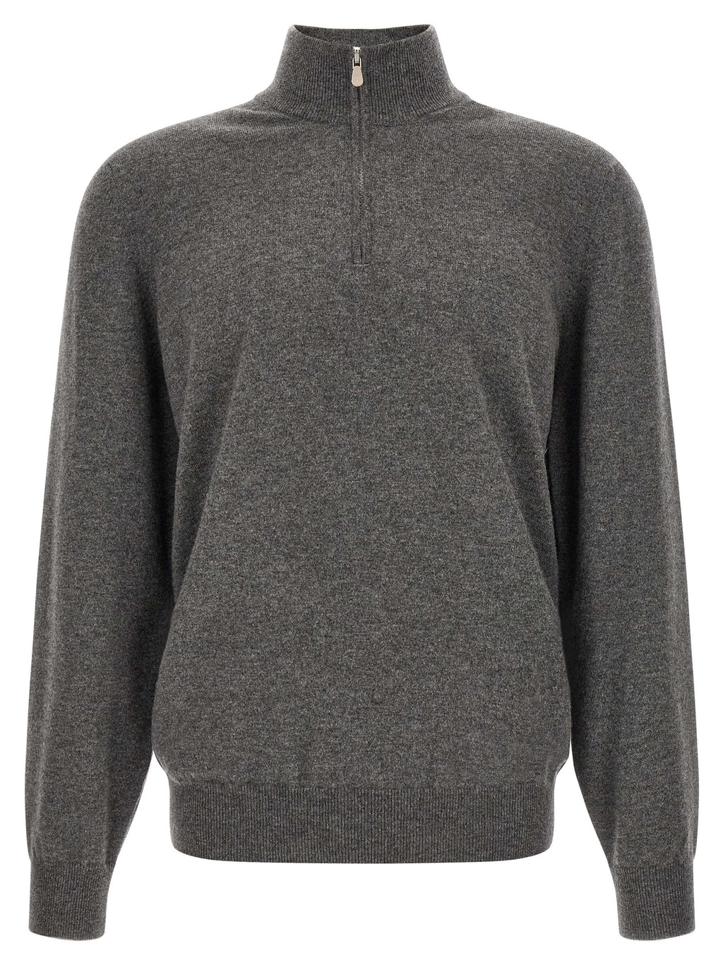 Brunello Cucinelli Grauer Kaschmir-Strickjacke