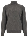 Brunello Cucinelli Grauer Kaschmir-Strickjacke