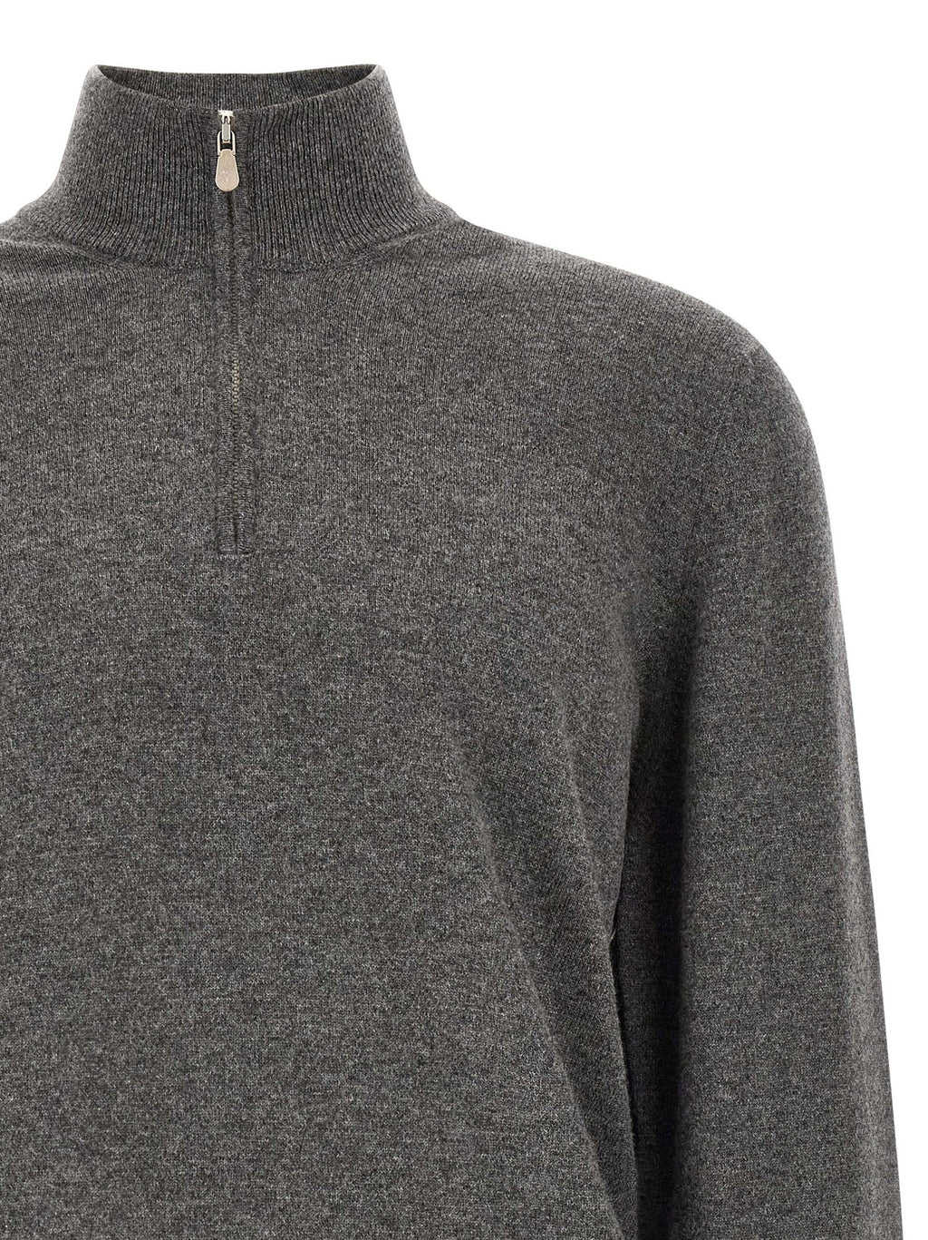 Brunello Cucinelli Grauer Kaschmir-Strickjacke