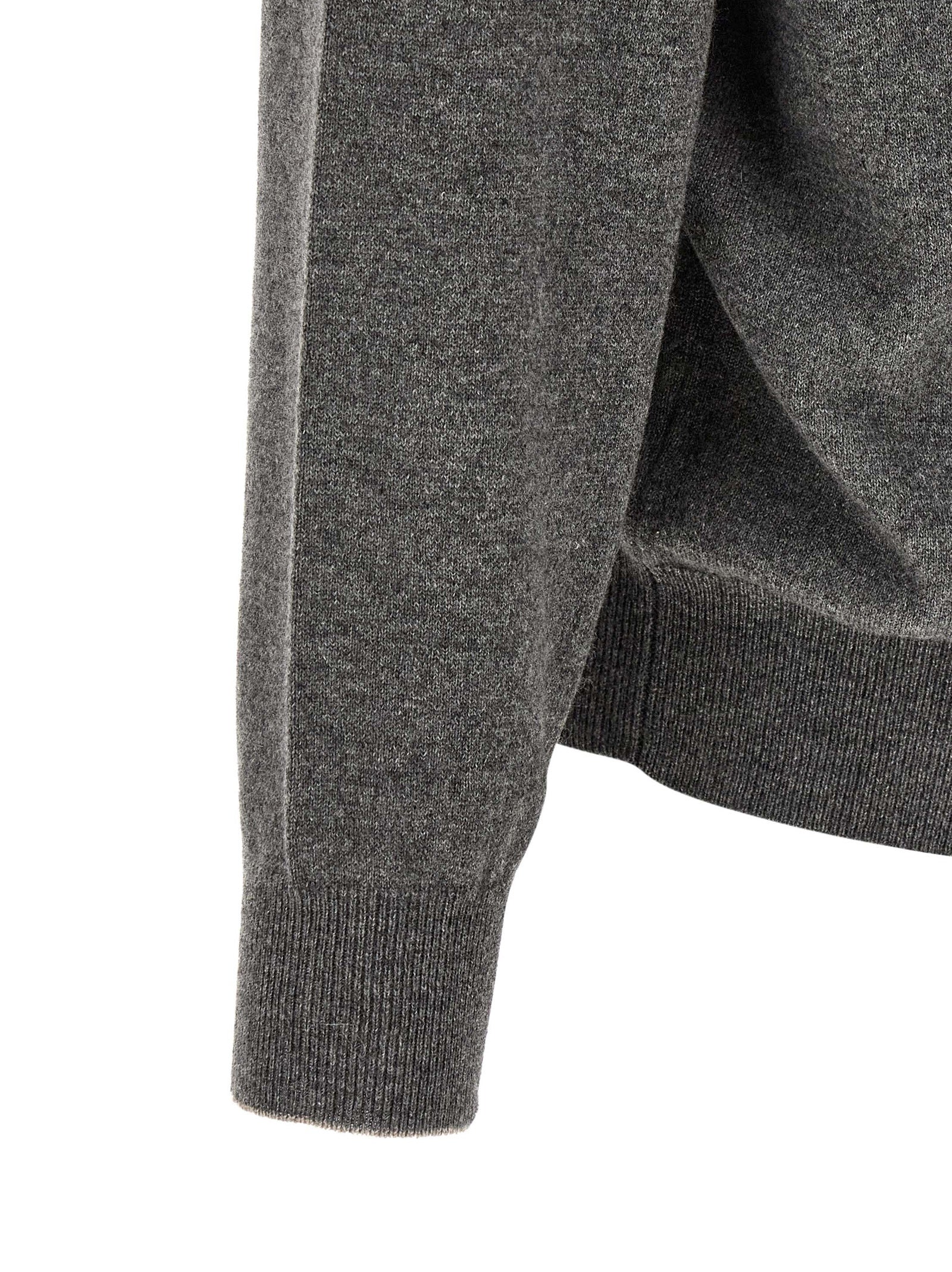 Brunello Cucinelli Grauer Kaschmir-Strickjacke
