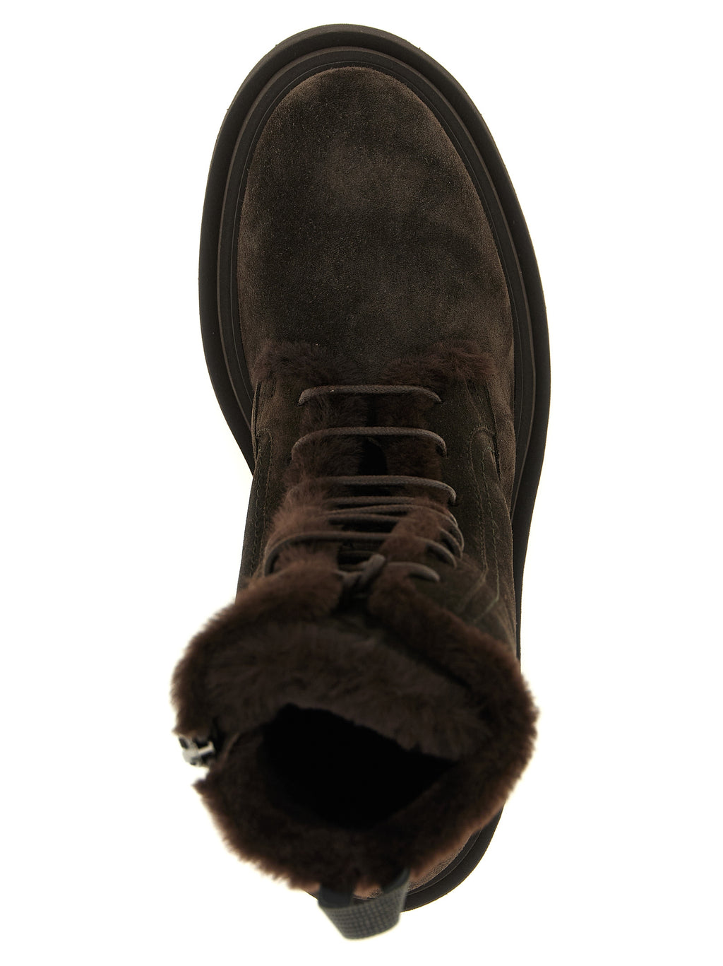 Brunello Cucinelli Braune Schnürstiefel aus Kalbsleder