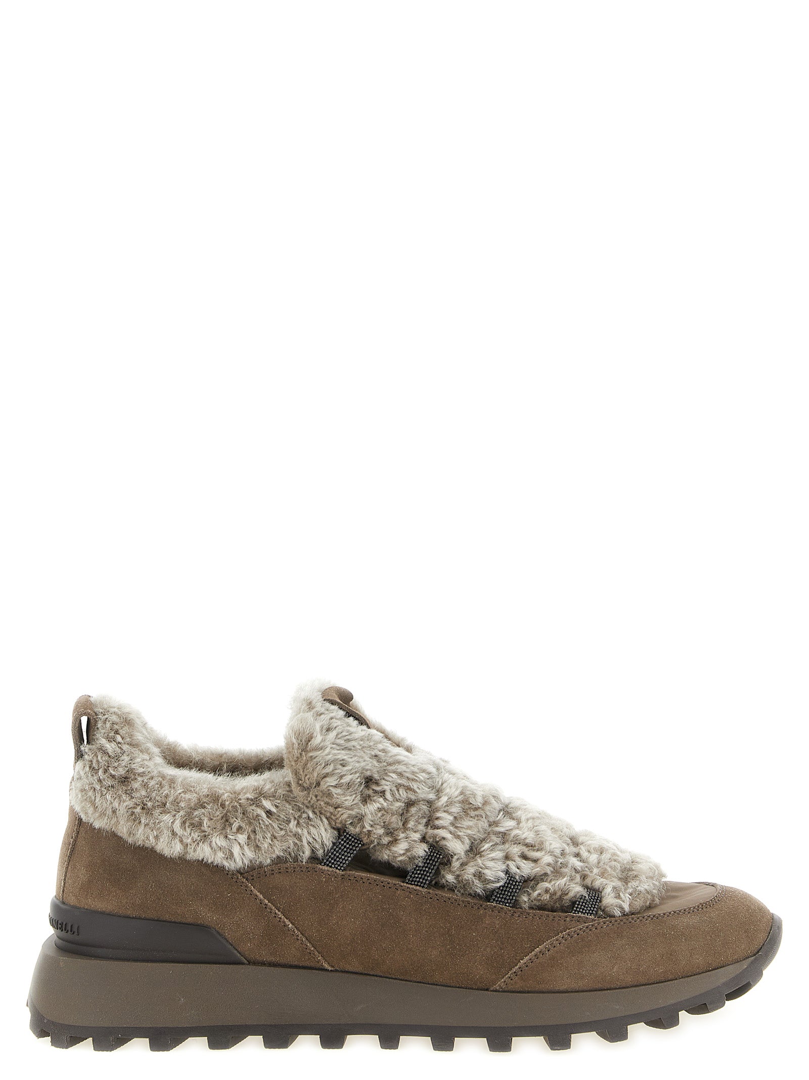Brunello Cucinelli Braune Kalbsleder Chunky Sneaker