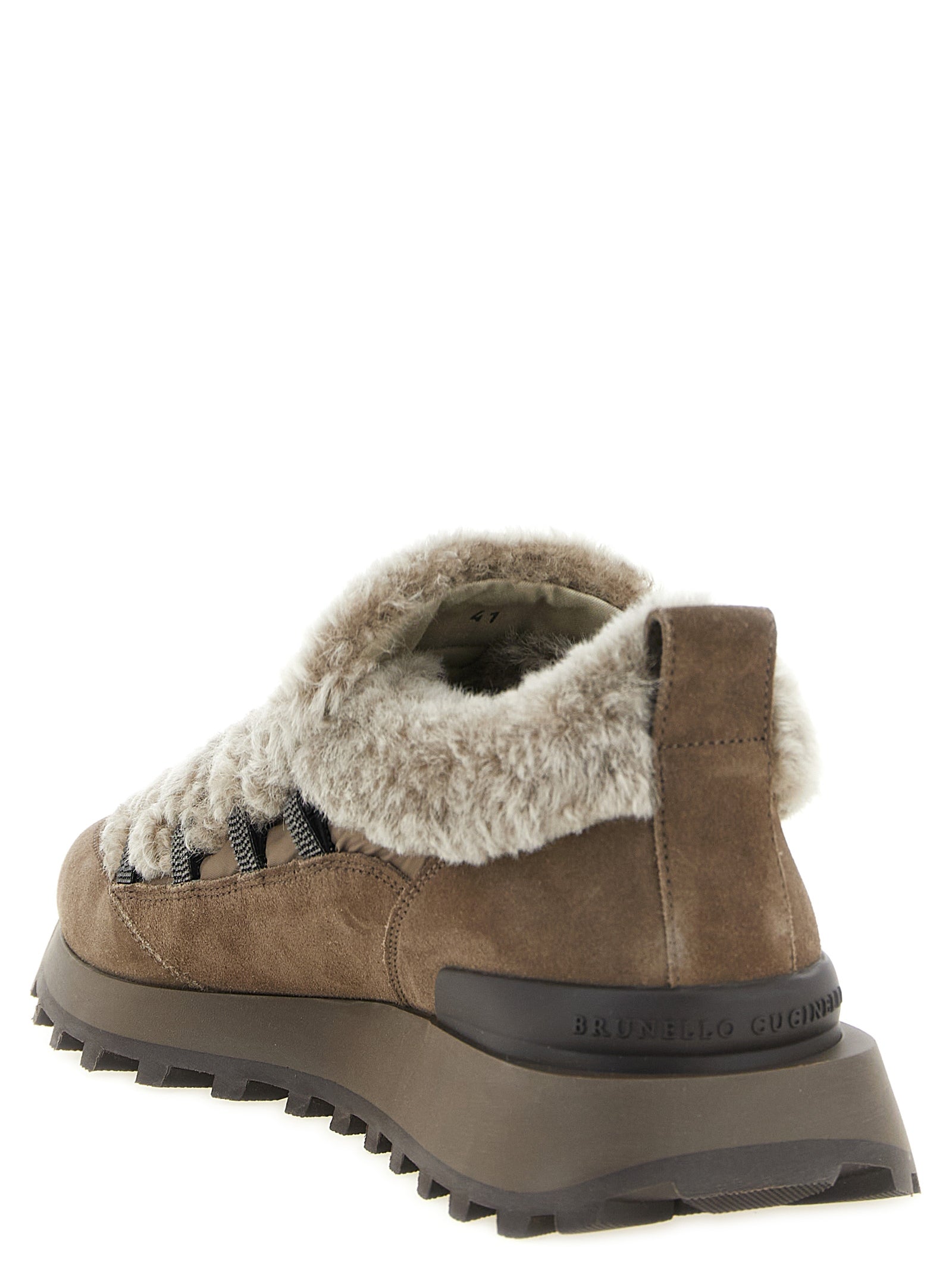 Brunello Cucinelli Braune Kalbsleder Chunky Sneaker