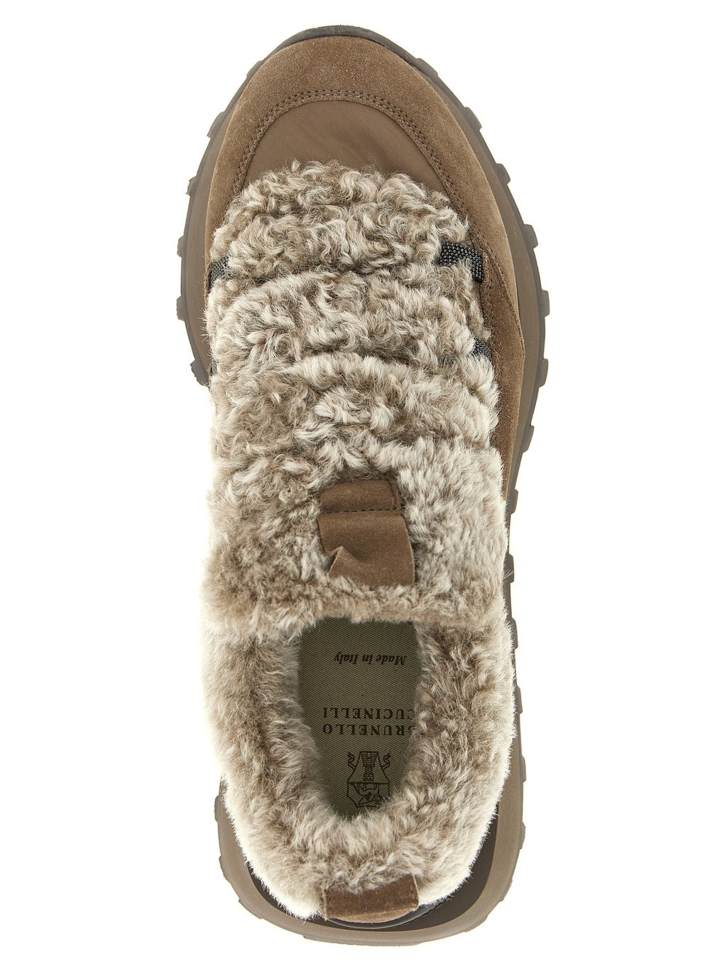 Brunello Cucinelli Braune Kalbsleder Chunky Sneaker