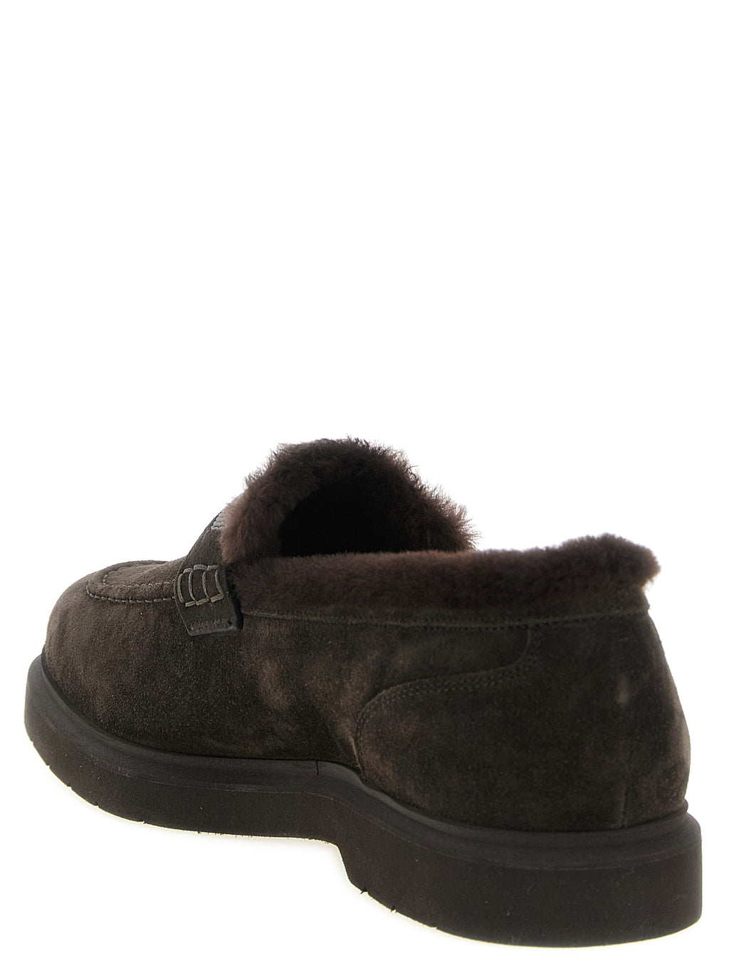 Brunello Cucinelli Braune Kalbsleder-Slipper