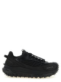 Moncler Schwarze Leder-Sneaker im Athletic-Stil