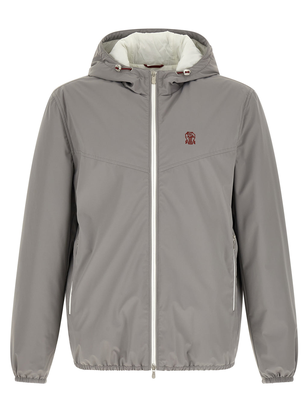 Brunello Cucinelli Graue Jacke aus Polyamid