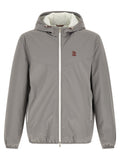 Brunello Cucinelli Graue Jacke aus Polyamid