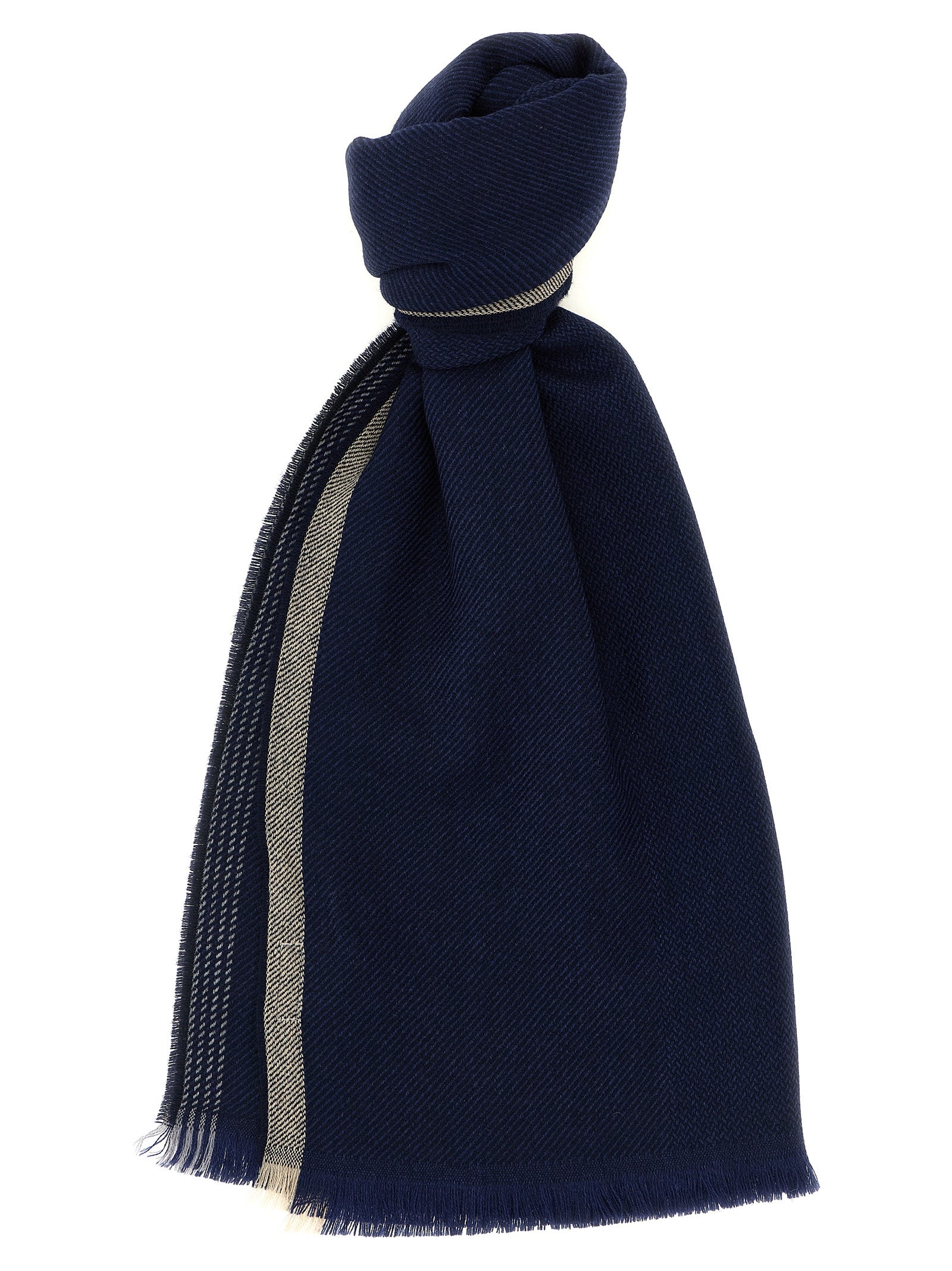 Brunello Cucinelli Blauer Wollschal