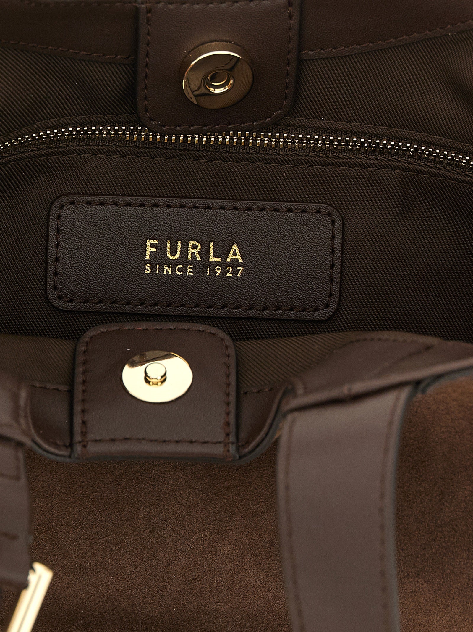 Furla Braune Kalbsleder-Handtasche