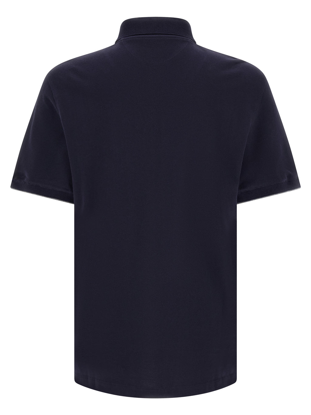 Brunello Cucinelli Blaues Baumwoll-Polohemd